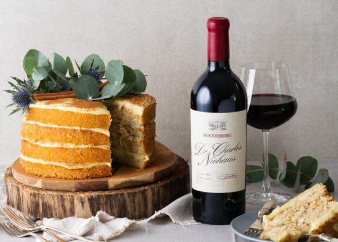 Dr Charles Niehaus with ultra luxury milk tart layer cake slice landscape LR Dr Charles Niehaus with ultra luxury milk tart layer cake slice
